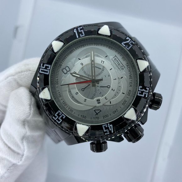 Temeite Black Watch  Luxury Brand Big Dial Gold Men Wristwatches - Picture 4 of 5